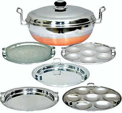 Krishan HEAVY BODY BIG SIDE INDUCTION BASE-IDLI, , DHOKLA KHAKAR MAKER Induction & Standard Idli Maker