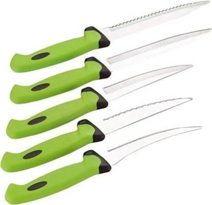 LOOZITO 5 Pc Stainless Steel Knife Set 5 Pcs Knife Set Green