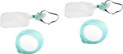 Agarwals Adult High Concentration Oxygen Face Mask with Reservoir Bag Hi Mask (Pack of 2) Adult High Concentration Oxygen Face Mask with Reservoir Bag Hi Mask (Pack of 2)