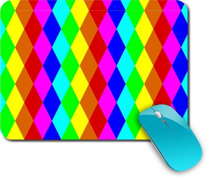 whats your kick Geometrical | Pattern | Colorful | Stylish |Creative | Printed Mouse Pad/Designer Waterproof Coating Gaming Mouse Pad For Computer/Laptop (Multi3) Non Slip Base Mousepad