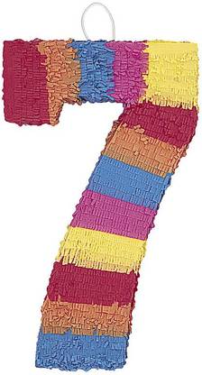 Global Genie Number 7 Pinata Pull String Pinata