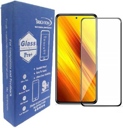 BRIGHTRON Edge To Edge Tempered Glass for Xiaomi Redmi Note 12 Pro Plus, Mi Redmi Note 10 Pro, Redmi Note 10 Pro Max, Mi Redmi Note 9 Pro Max, Mi Redmi Note 9 Pro, Poco X3 Pro, Poco X3, Poco M2 Pro, Mi 10i, MI Redmi Note 10 Pro Max, Poco X4 Pro