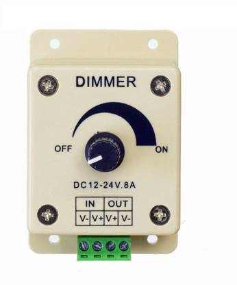 Divinext DC 12V 24V 8A Adjustable Dimmer Switch Control LED Driver Power Supply PWM Dimming Controller Dimmer Switch