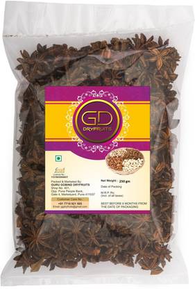 GD Dryfruits Premium Quality Star Anise, Badal Chakra Phool 250 gm