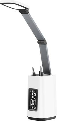 iGear ArmO - 3 Brightness LED Lamp, Robotic arm Like Adjustable Arm, LED Backlit Screen, Stationery Holder, Touch Controlled, Clock and Calender Display, Alarm Function Study Lamp