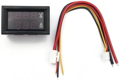 DC 0-5.000A Digital Ammeter LED Meter Amperemeter Current High-Low Alarm shunt