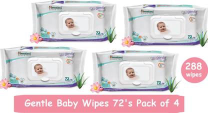 HIMALAYA Gentle Baby Extra Soft Wipes 72's Pack of 4