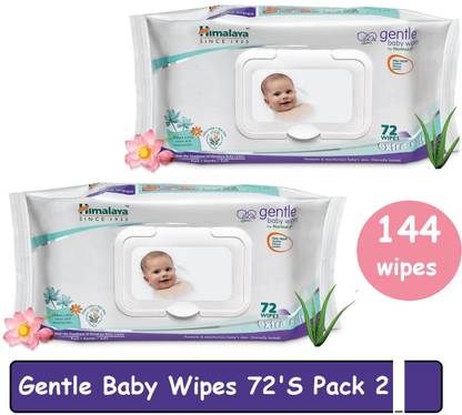 HIMALAYA Gentle Baby Extra Soft Wipes 72's Pack of 2