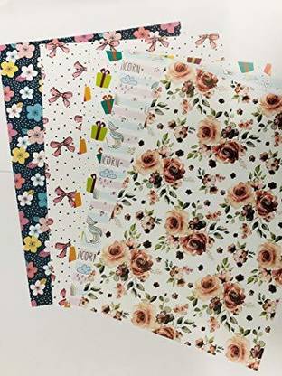Paaroots 180 gsm A4 Size Printed Art and Craft Paper Sheets for DIY, Scrapbooking, School Projects, Card Making - Pack of 50