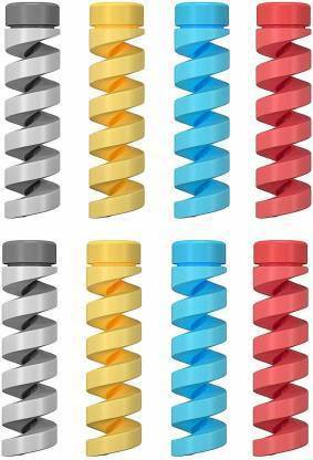 Hepteris Spiral Charger Cable Protector Data Cable Saver Charging Cord Protective Cable Cover Colourful Cable Cable Protector