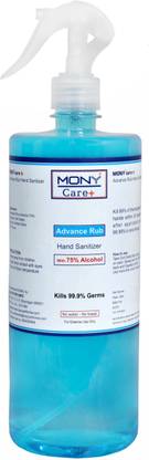 Mony Advance Rub  Spray 1 Litre 75 % Alcohol Content Hand Sanitizer Pump Dispenser