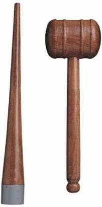 Raider Set Of Cricket Bat Double Sided Knocking Hammer with Cricket Bat Handle Cone Wooden Bat Mallet