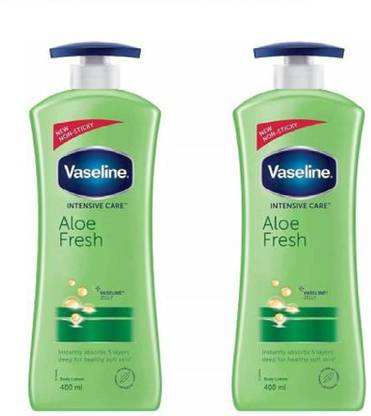 Vaseline Intensive Care Aloe Fresh 400ml X 2 body lotion