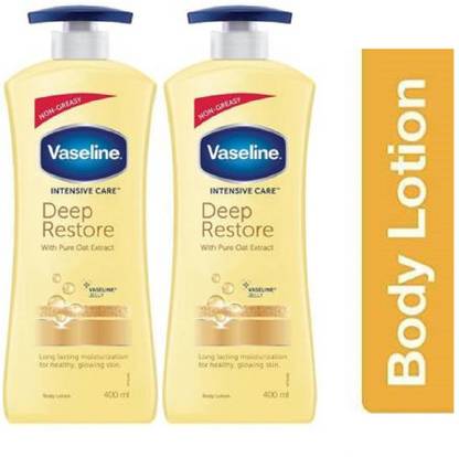 Vaseline intensive deep restore body lotion 400ml pack of 2