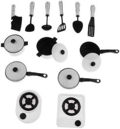 BBTR BLACK AND WHITE KITCHEN SET FOR GIRLS