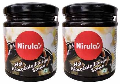 Nirula's Original Hot Chocolate Fudge Sauce, Handmade Spread, Ice-Cream and Cake Topping, with Fresh Ingredients, "460GM" Pack of 2 Sauce
