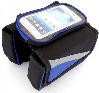 SHIVEXIM Bicycle Front Frame Touch Screen Bag Pouch Holder For Under 5.7 Inch Mobile Phone