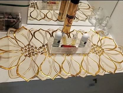 DELHI PVC CORP Gold, Multicolor 80 cm Table Runner