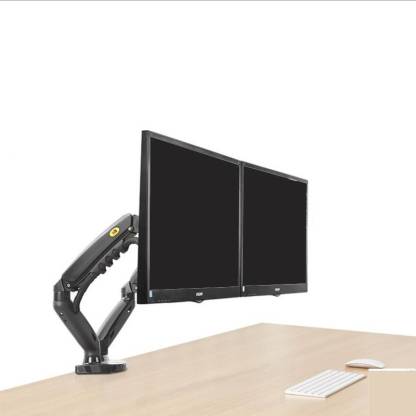 GITRU Dual Monitor Desk Mount Stand Full Motion Swivel Computer Monitor Arm for Two Screens 17-27 Inch with 4-9 Kgs Load Capacity for Each Display F160 Full Motion TV Mount