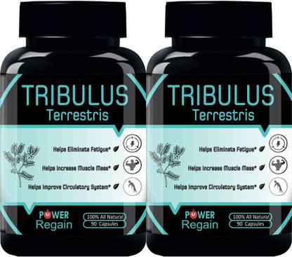 Power Regain Tribulus Terrestris 100% Natural (Pack of 2)