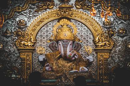 Dagdusheth Ganpati temple Wall Décor Poster with Matte Finish Paper Print