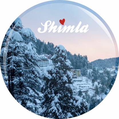 CLICK N HOME CNH-00492/ Shimla badge fridge magnet design 1 Fridge Magnet Pack of 1
