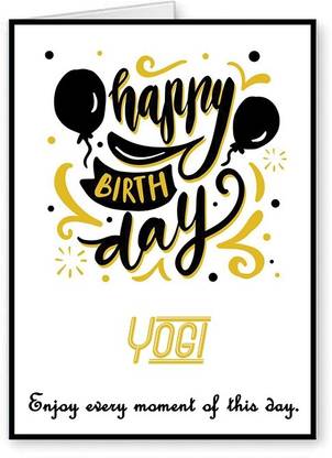 Midas Craft Happy Birthday Yogi ….03 Bithday Message Greeting Card