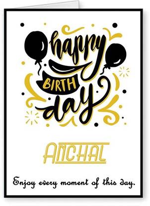 Midas Craft Happy Birthday Anchal ….03 Bithday Message Greeting Card