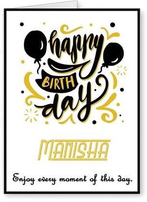 Midas Craft Happy Birthday Manisha ….03 Bithday Message Greeting Card