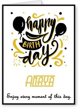 Midas Craft Happy Birthday Anaya ….03 Bithday Message Greeting Card