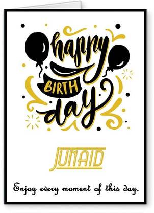 Midas Craft Happy Birthday Junaid ….03 Bithday Message Greeting Card