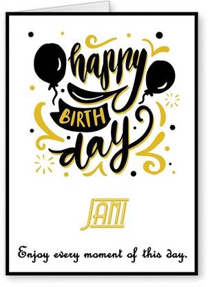 Midas Craft Happy Birthday Jani ….03 Bithday Message Greeting Card