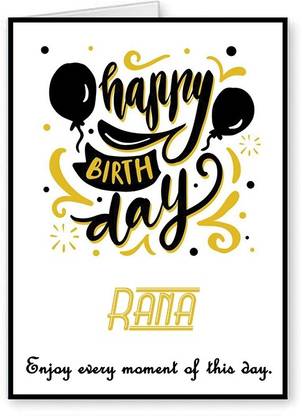 Midas Craft Happy Birthday Rana ….03 Bithday Message Greeting Card