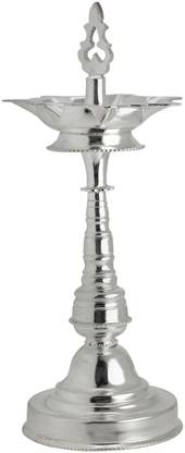 Reeva designs Silver Samai/ Long Silver Diya Silver Table Diya