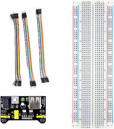 KTC CONS LABS 3.3V / 5V MB102 development board power module + MB-102 830 points prototype bread maker for arduino kit + 30 M-F,M-M,F-F Jumper 20CM Educational Electronic Hobby Kit