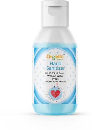 orgello Herbal isopropyl alcohol sanitizer Gel - isopropyl alcohol based hand sanitizer -  Gel with 70% Isopropyl Alcohol Cap 9.6 Kg (96 x 100 gm) Pack of 96 Hand Sanitizer Bottle