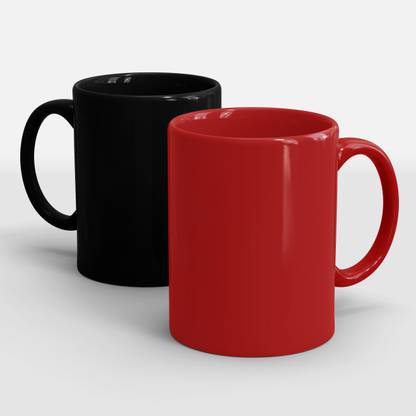 Sublikraft Black & Red Coffee Ceramic Coffee Mug
