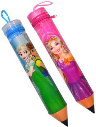CRAZYGOL BarbieGirl Small Size Plastic Pencil Pouch | Pack Of 2 Pencil Grip