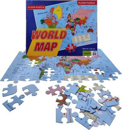 Toyvala Latest World Map Floor Jigsaw Puzzle Learning/ Educational Game