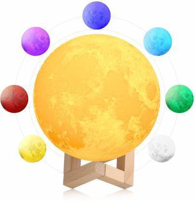 WRADER 3D Moon Lamp Night Moon Lamp with 7 Colors Light Glowing Modes Moon Light Night Lamp