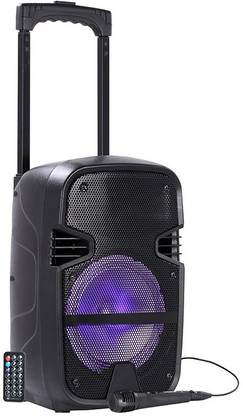 iGear Travel Bug Karaoke Trolley Speaker, Rechargeable, TF/SD Card Support, Aux Input, Built-in FM Radio, USB Support, with Corded Mic and Remote 30W Output Portable Bluetooth Party Speaker 30 W Bluetooth Tower Speaker