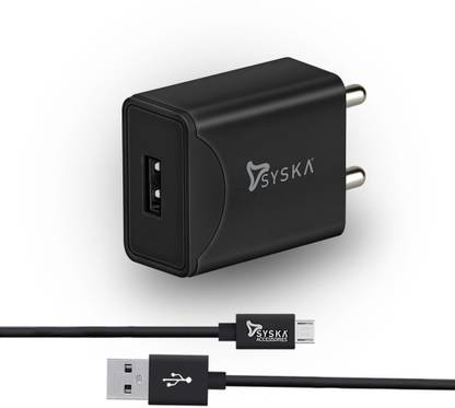 Syska 12 W Quick Charge 2.1 A Wall Charger for Mobile with Detachable Cable