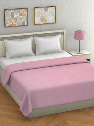 Bombay Dyeing Solid Double Mink Blanket for  Mild Winter