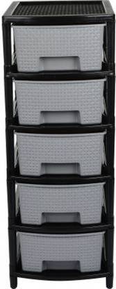 Randal Multipurpose 5 Layer Free Standing ( Silver ) Plastic Free Standing Cabinet
