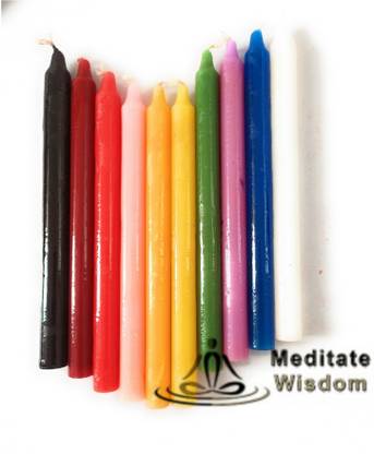meditate wisdom spell/decorative color candles Candle