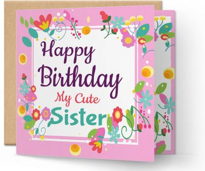 redbakers.in Happy Birthday Sister Greeting Greeting Card