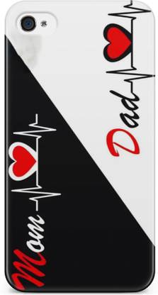 Arcent Back Cover for Apple iPhone 4s, LOVE, MOM DAD, hard case