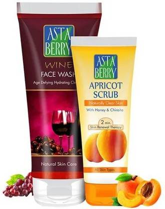 ASTABERRY Wine Facewash , Apricot Scrub