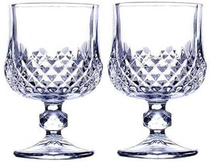 AFAST (Pack of 2) Royal Wine, Cocktail, Champagne Drinking Clear Glass Set- S14 Glass Set Wine Glass