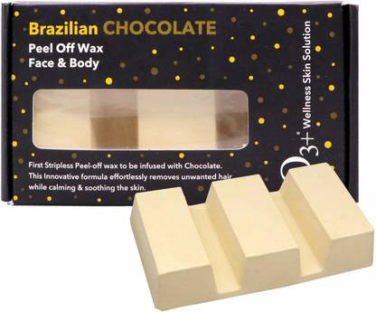 O3+ Brazilian Chocolate Peel Off Wax Professional Body Face Arm Legs Hair Removal Wax for All Skin Type Wax
